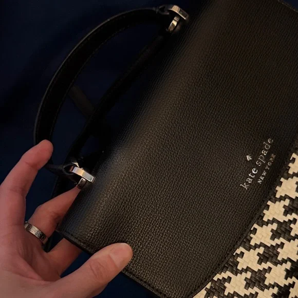 kate spade Black & White Houndstooth Darcy Bag - Picture 10 of 12